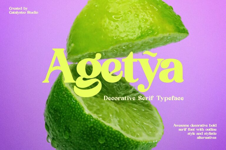 Agetya Decorative Serif Typeface