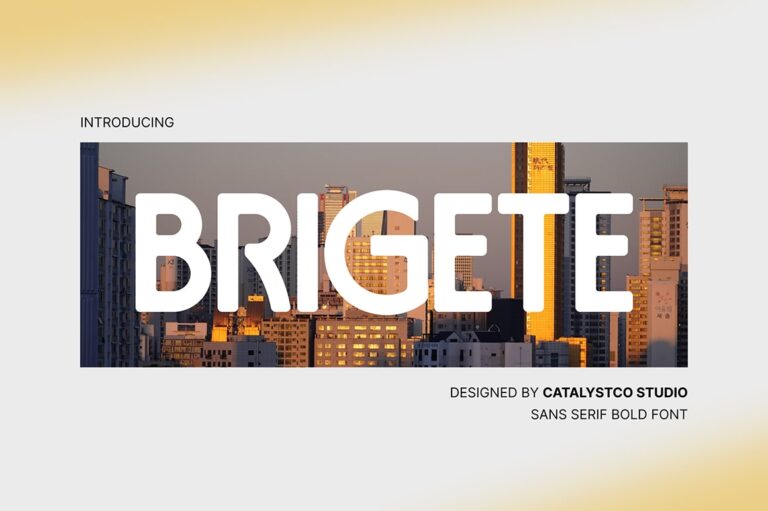 Brigete Sans Serif Bold Font