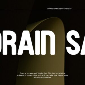 Drain Sa Sans Serif Display Font