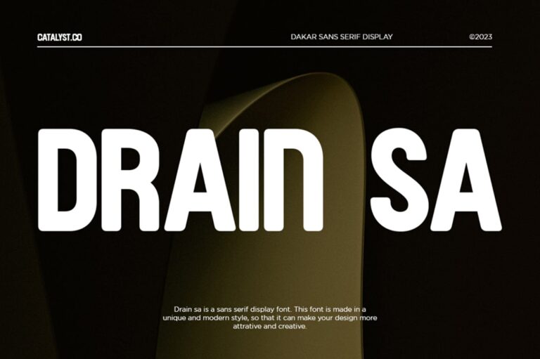 Drain Sa Sans Serif Display Font