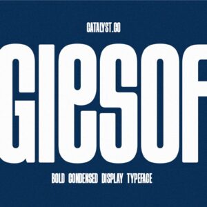 Giesof Bold Condensed Display Font