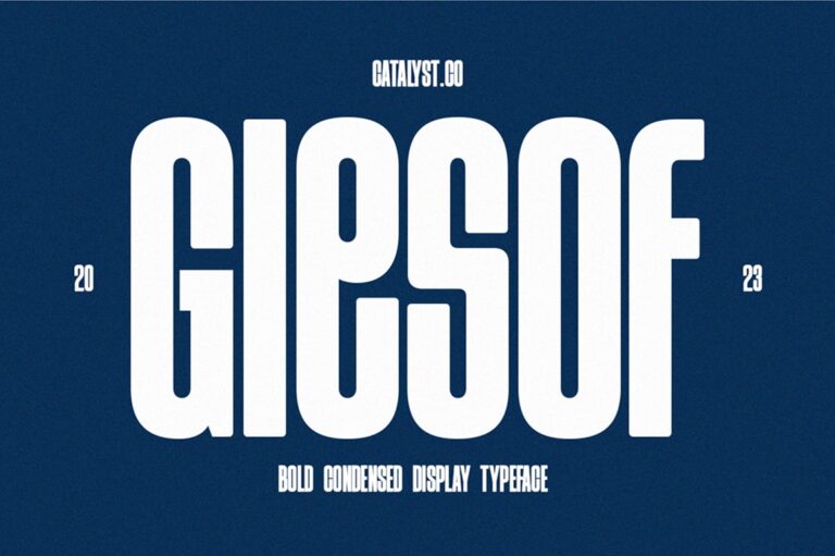 Giesof Bold Condensed Display Font