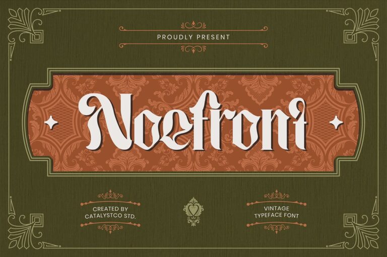 Noefront Vintage Typeface Font