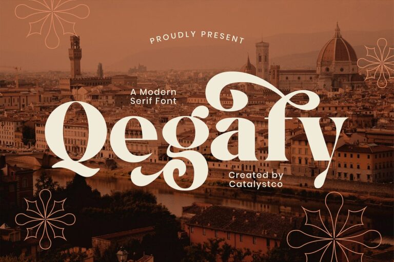 Qegafy Modern Serif Font