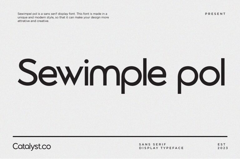 Sewimple Pol Sans Serif Display Font