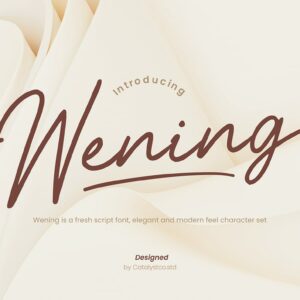 Wening Fresh Script Font