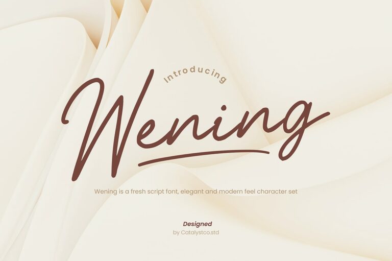 Wening Fresh Script Font