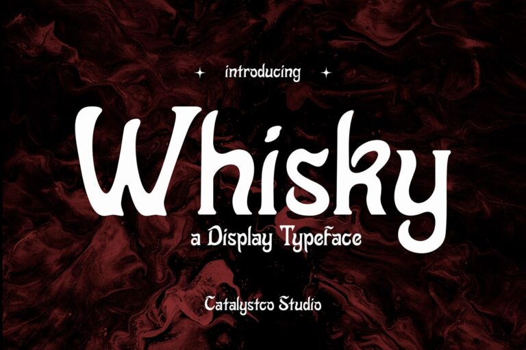 Whisky Display Typeface Font