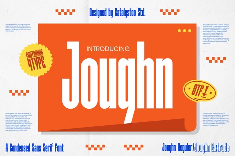 Joughn Condensed Sans Serif Font