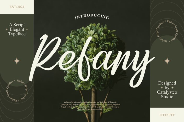 Refany Script Elegance Typeface