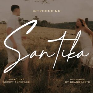 Santika Monoline Script Font