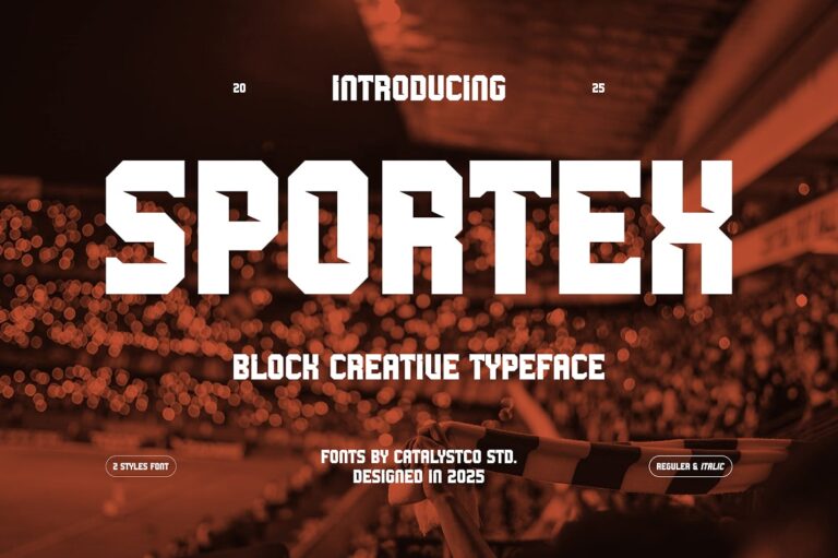 Sportex Block Creative Font