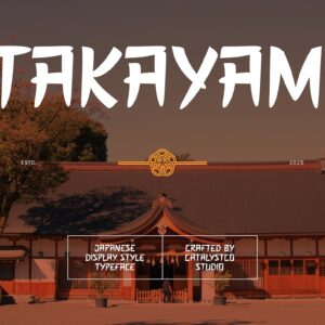 Takayama Japanese Style Font