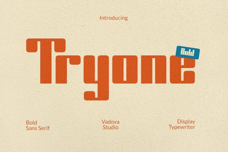 Tryone Bold Sans Serif Font