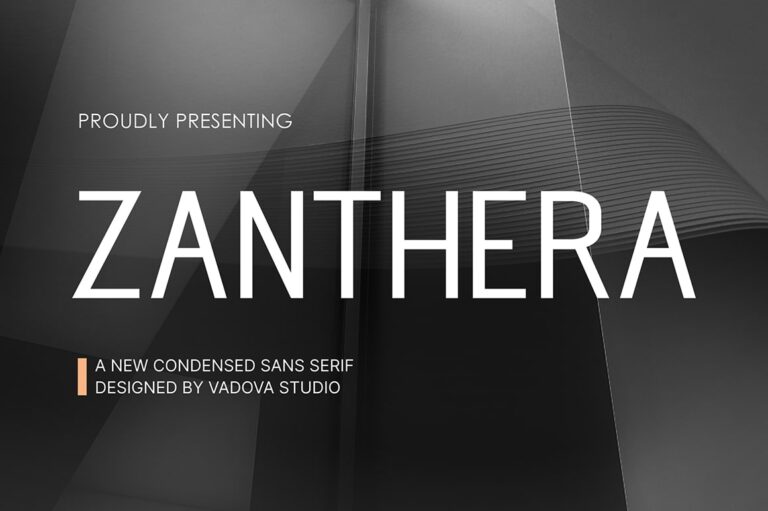 Zanthera Condensed Sans Font